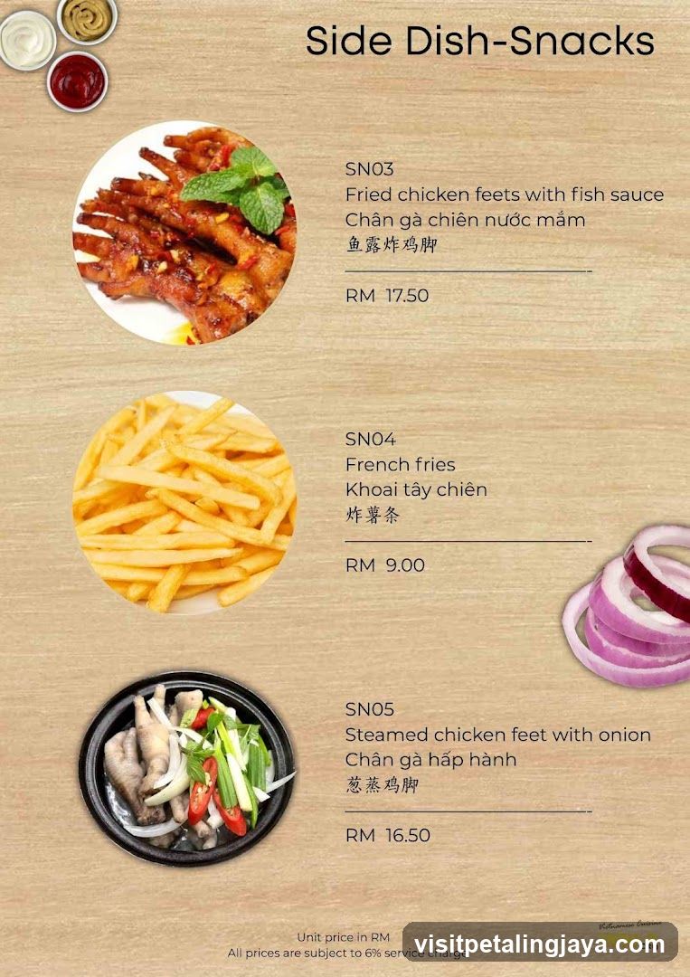 Side Dish-Snacks Menu