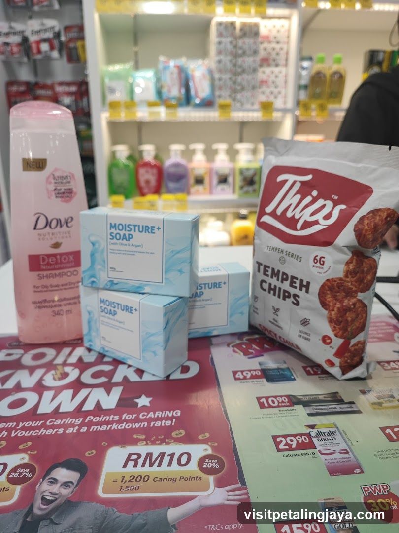 Dove Shampoo and Thrips Tempeh Chips Display