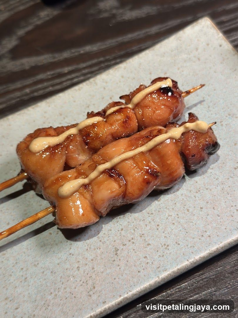 Grilled Skewers with Sauce Drizzle