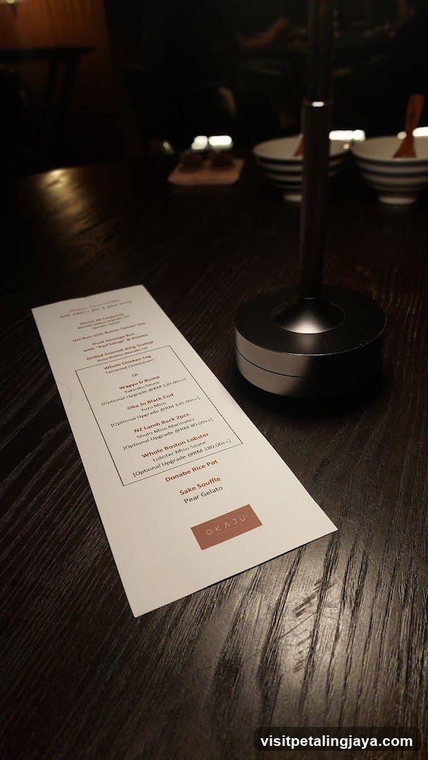 Dining Table with Menu and Utensils