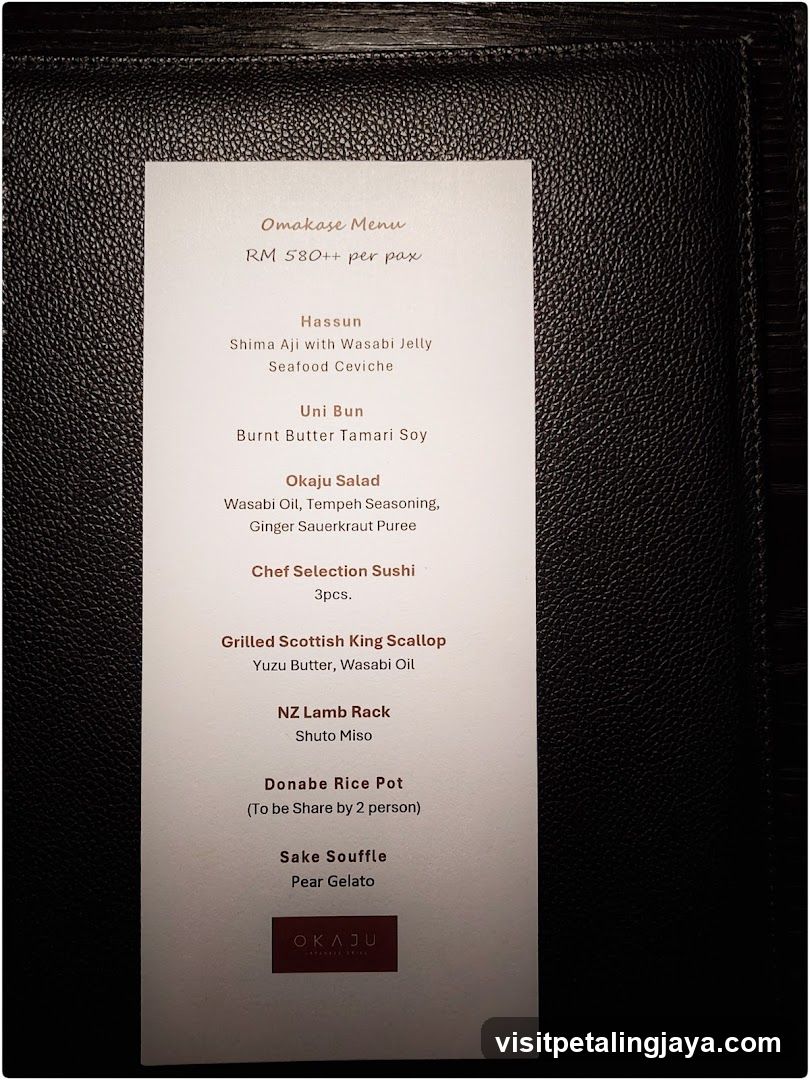 Omakase Menu