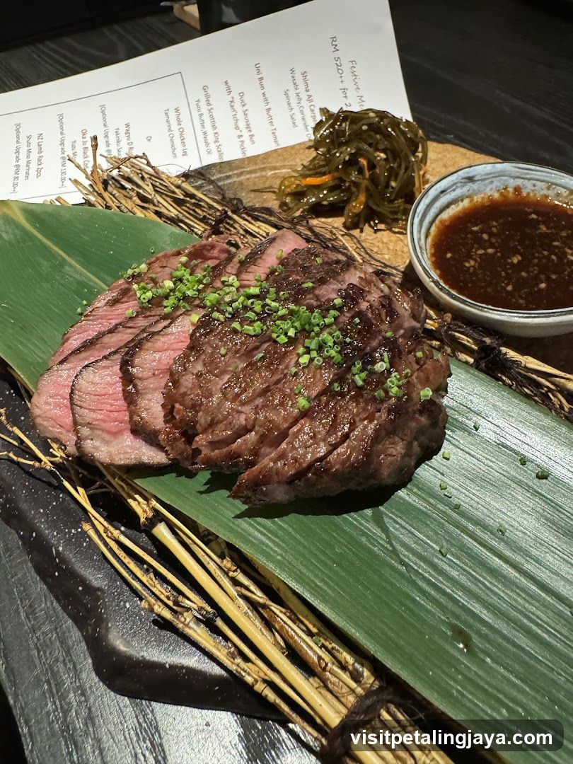 Sliced Steak with Seasoning