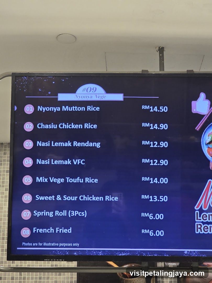 #09 Nyonya Vege Menu Board