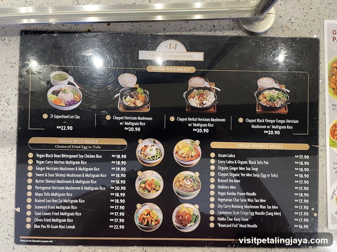 #14 Organic Vegetarian Menu