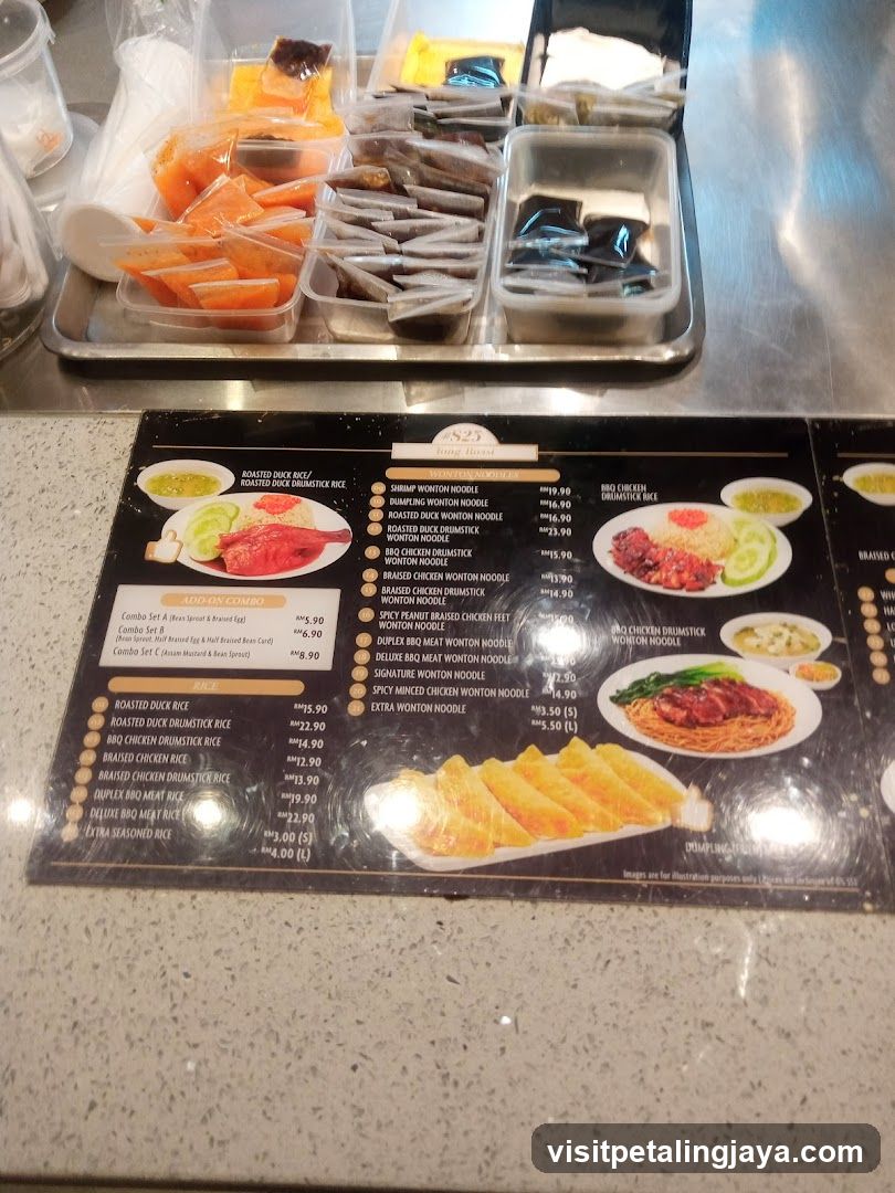 Food Tray and Menu Display