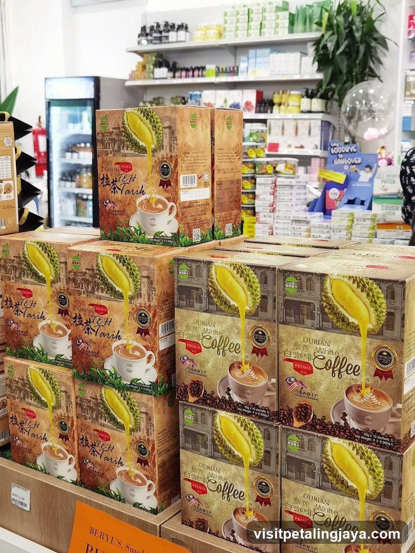 Durian Coffee Display in Store