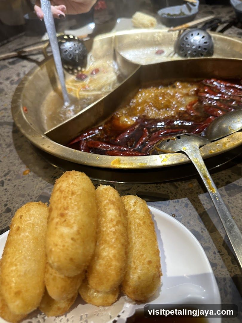 Hot Pot Meal with Fried Snacks