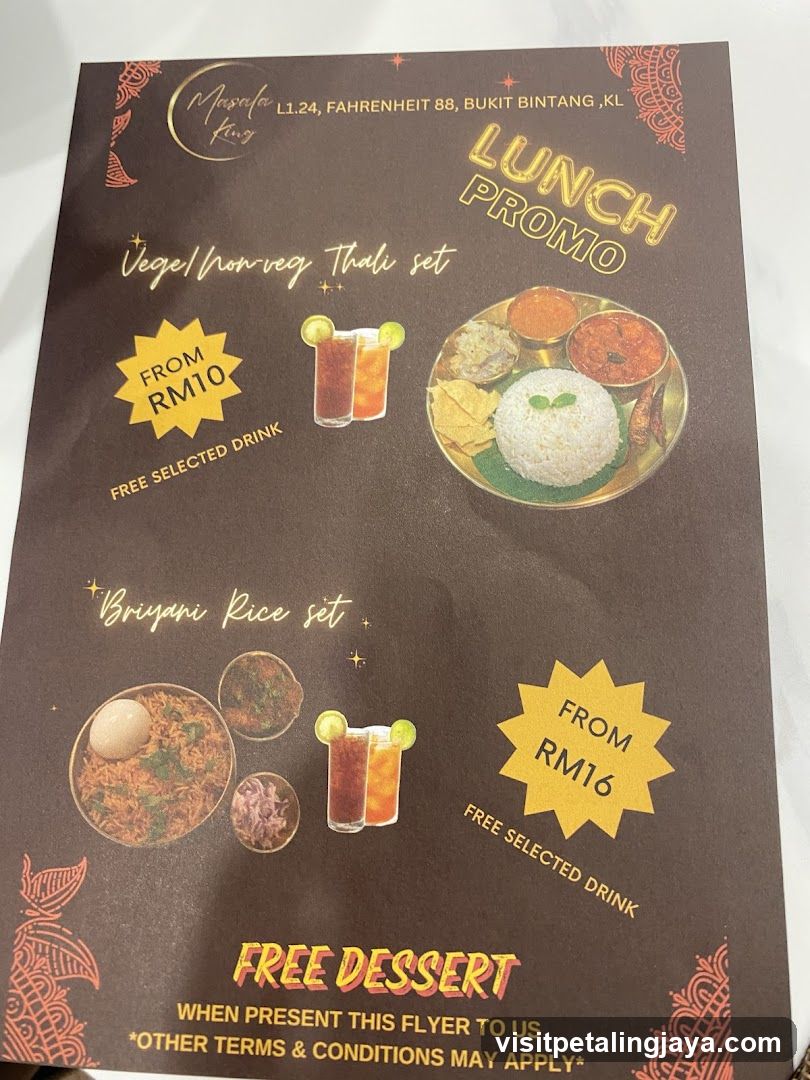 Maseela King Lunch Promo Flyer