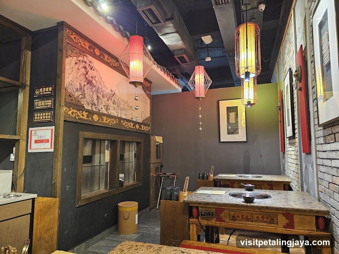 Interior of a Chinese-style restaurant