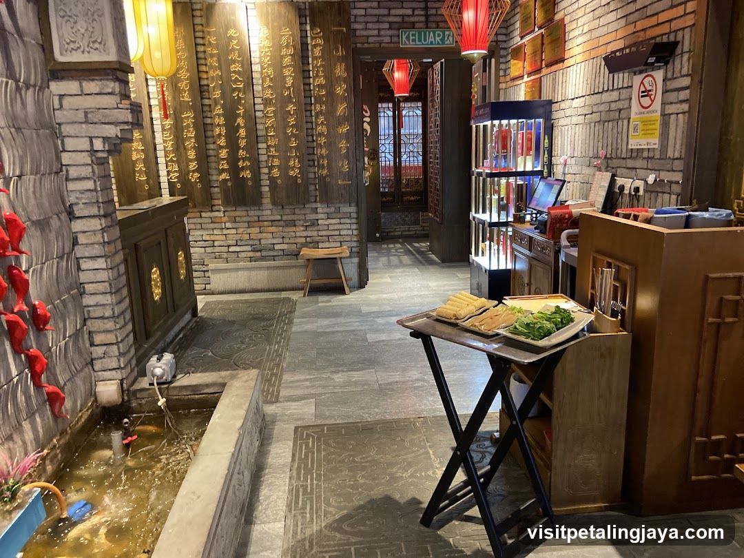 Interior of a Chinese-style restaurant or shop