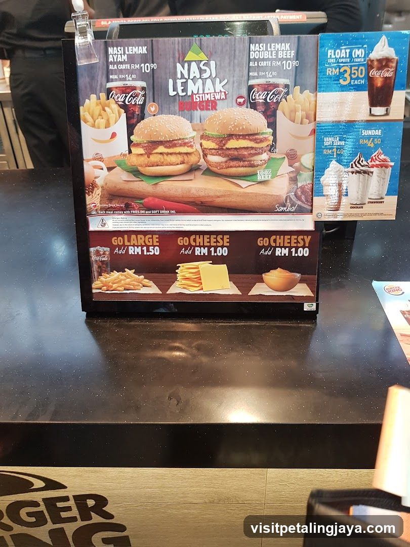 Burger King Menu Display