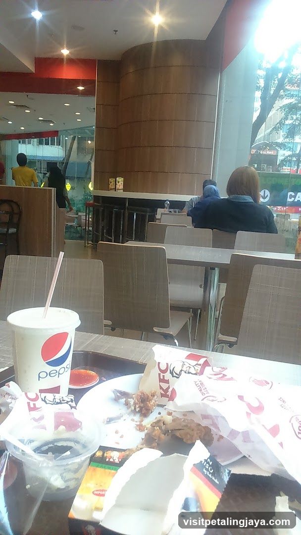 KFC Interior with Food and Drink
