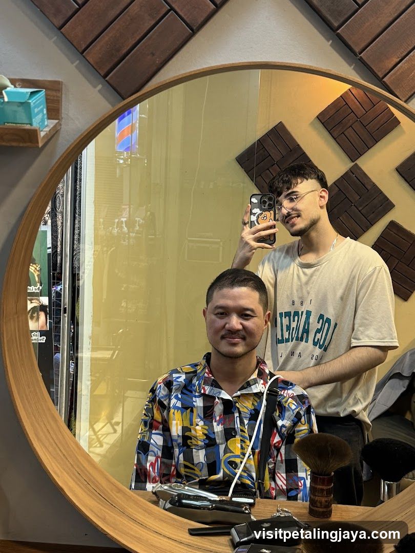 Barbershop Interior Reflection