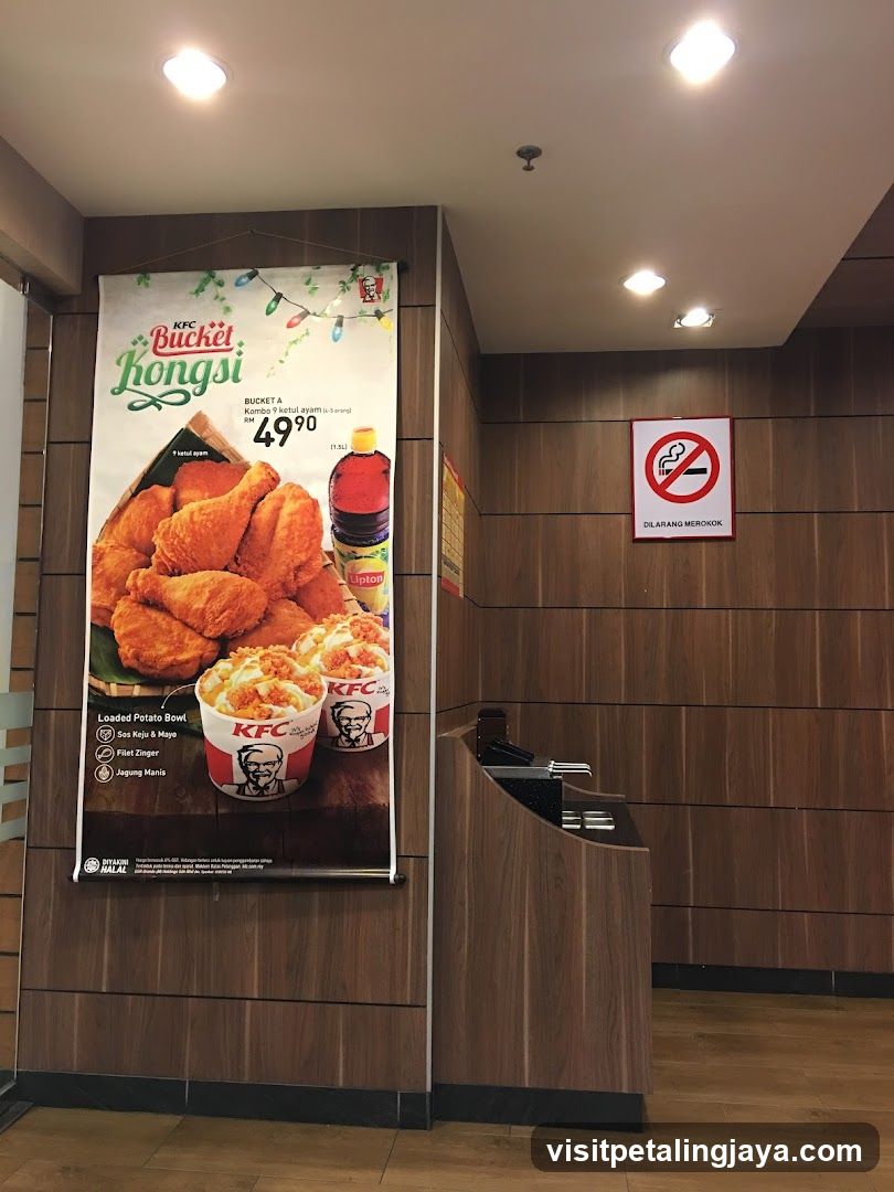 KFC Interior with Menu Poster