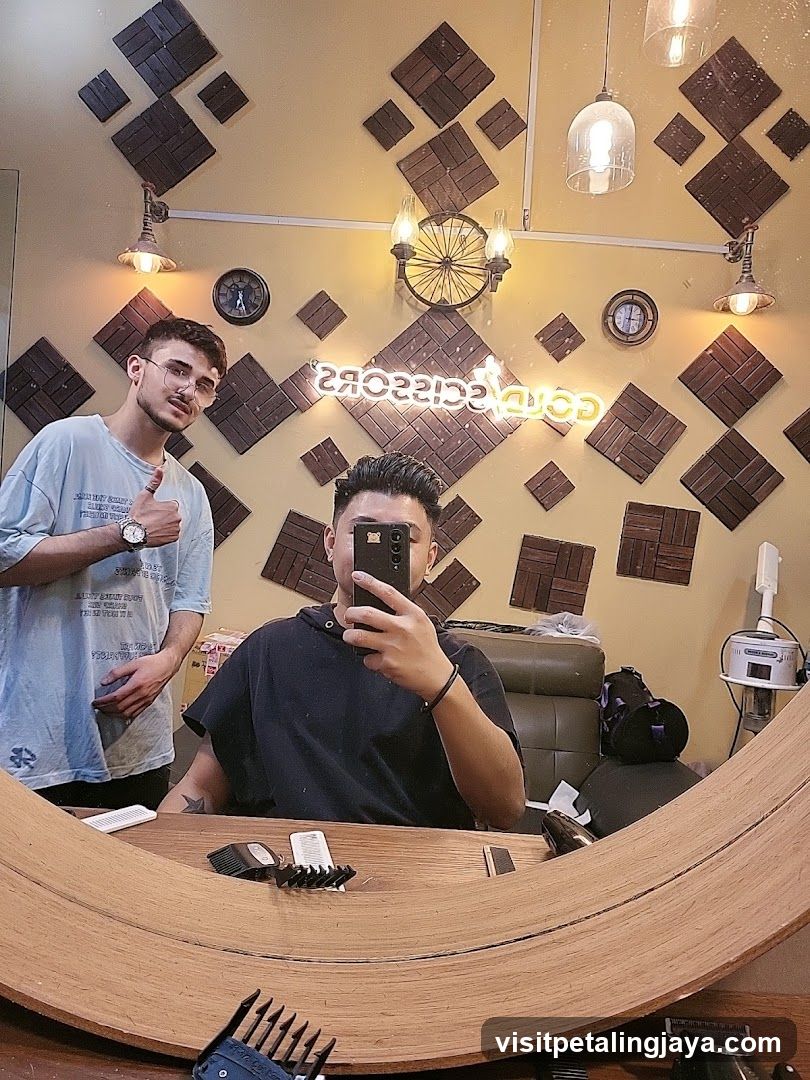 Barbershop Interior Mirror Reflection