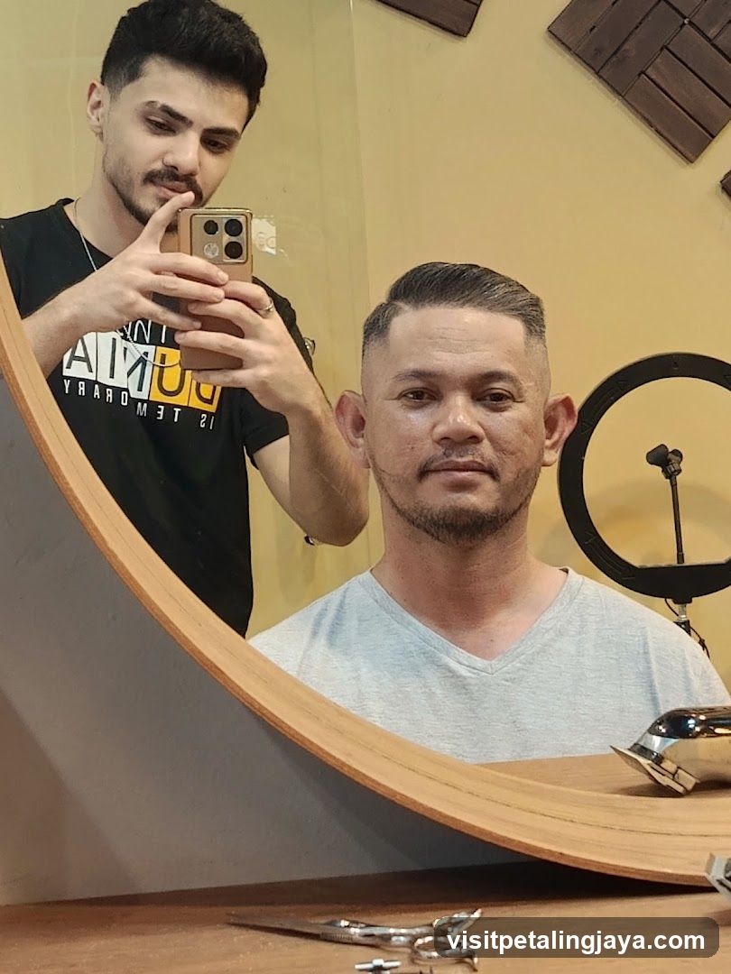 Barber Shop Interior Reflection