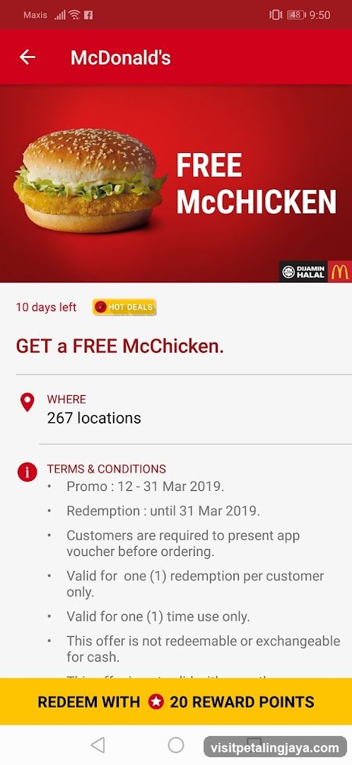 McDonald's Free McChicken Promo