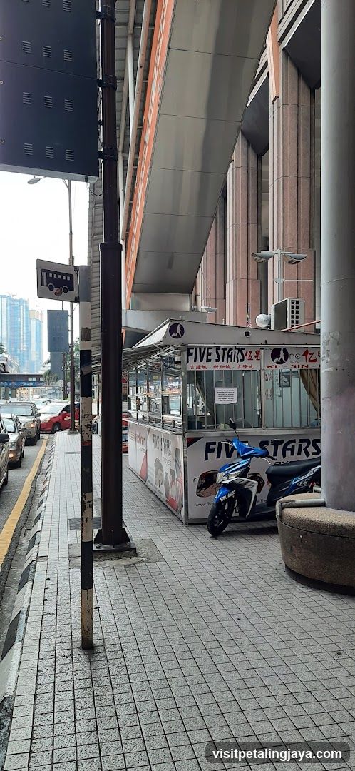 Street View with Food Stall and Scooter