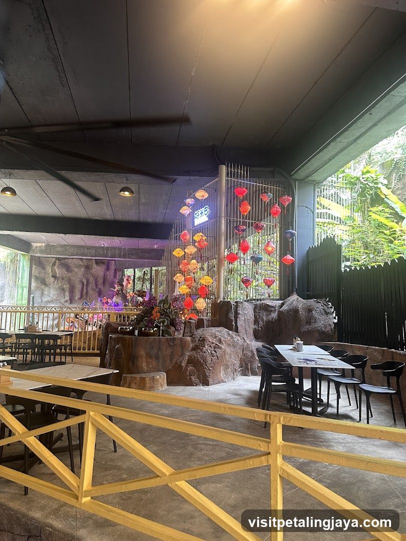 Restaurant Interior with Lanterns