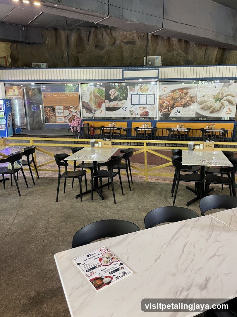 Restaurant Dining Area with Menu