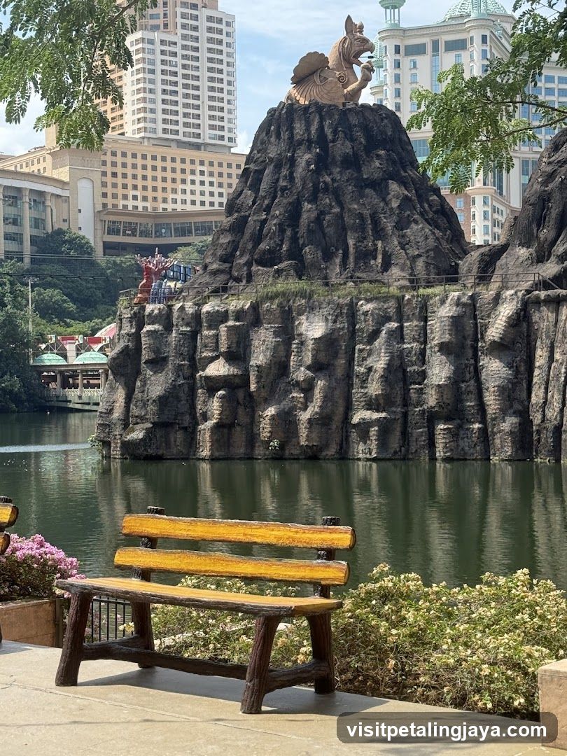 Park Bench with Scenic Background