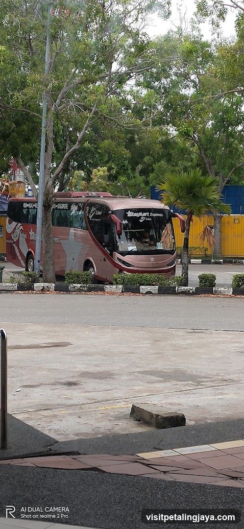 Bus at bus stop