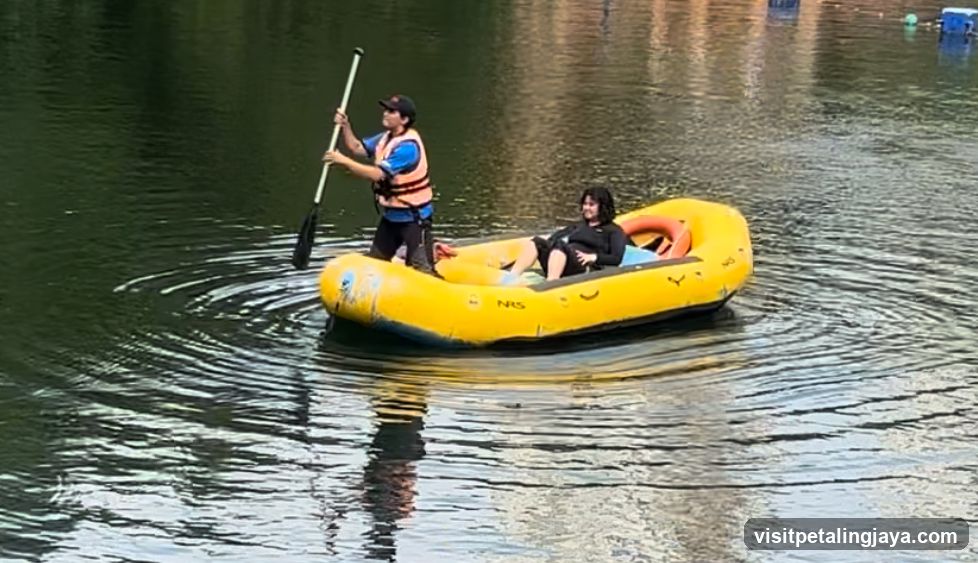 Two People in a Yellow Raft