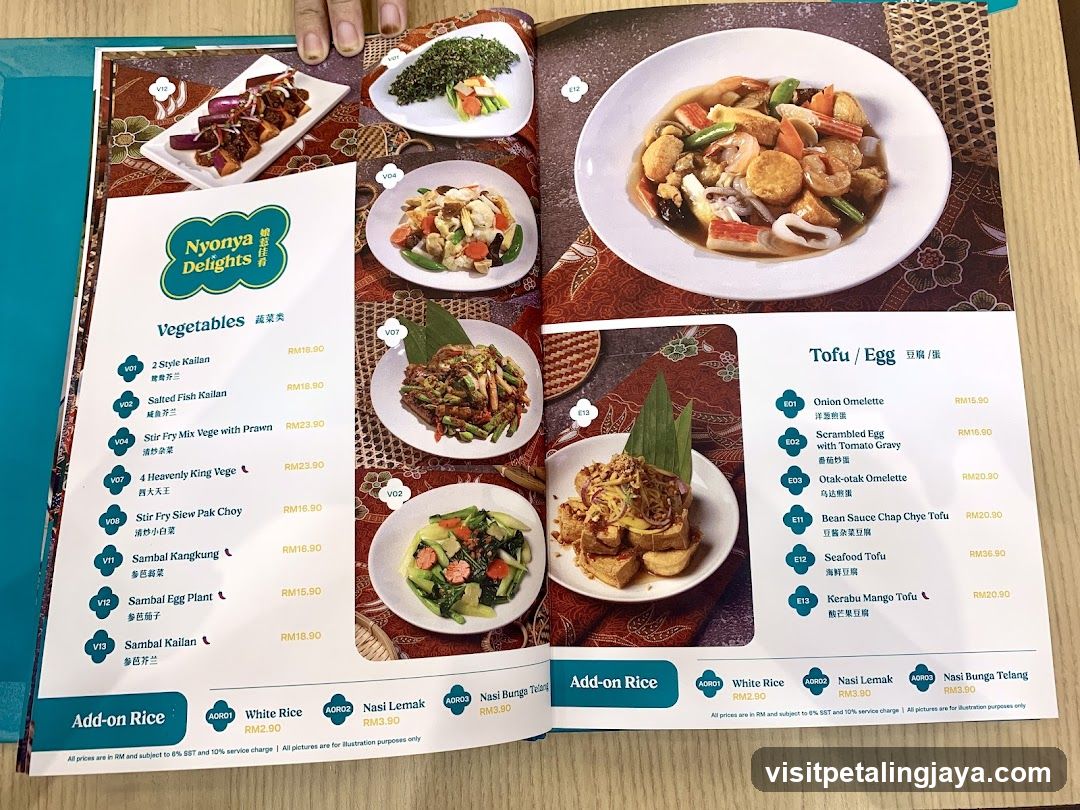 Nyonya Delight's Menu