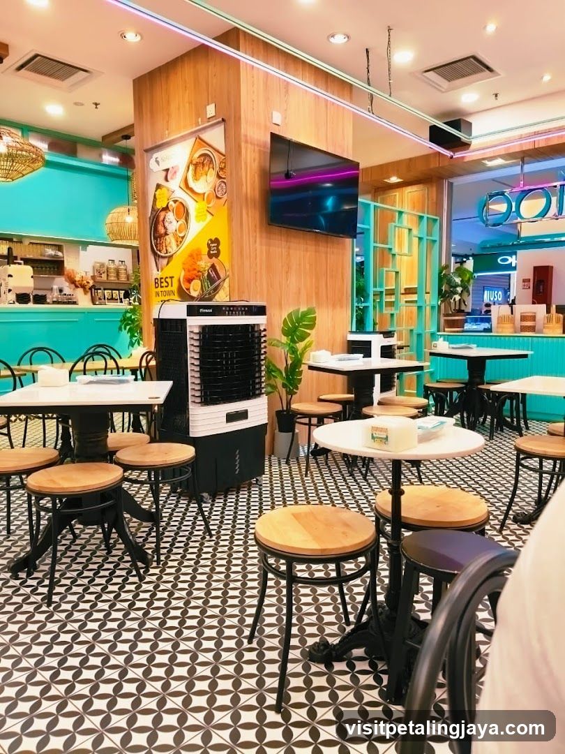 Restaurant Interior with Tables and Decor