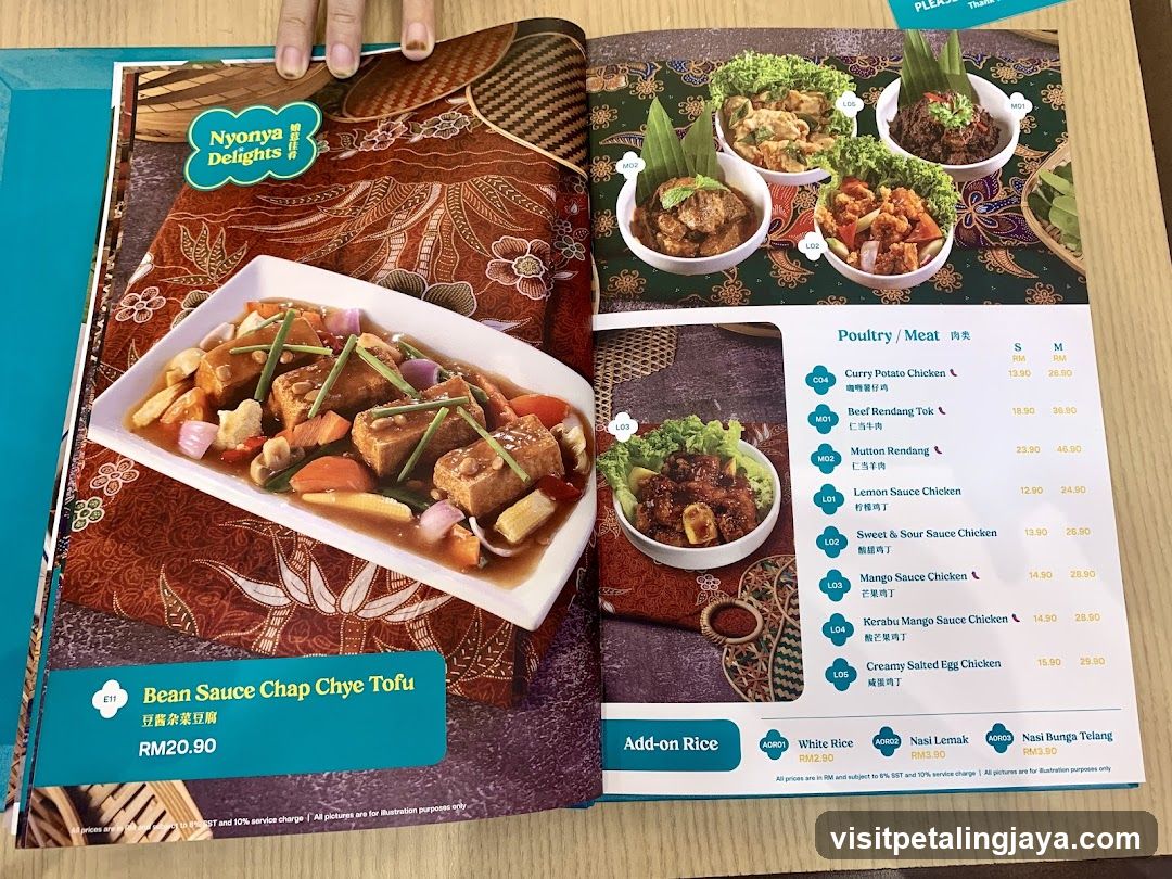 Nyonya Delights Menu