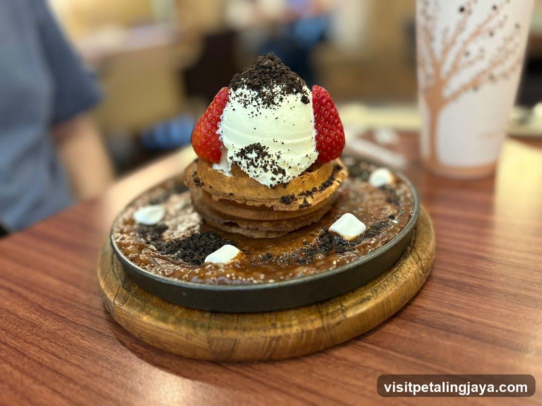 Strawberry Oreo Waffle Stack