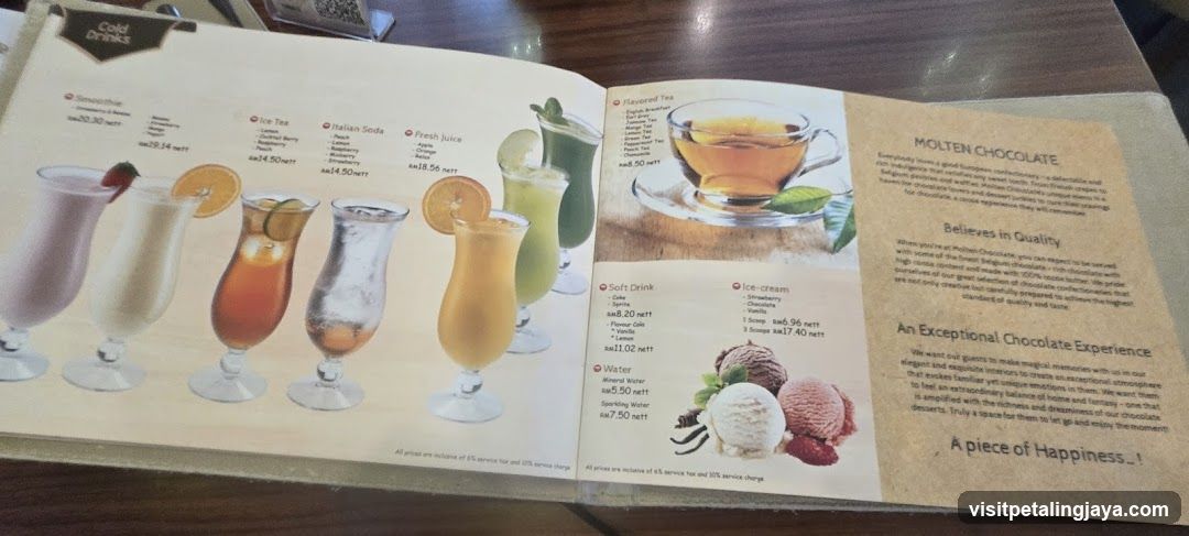 Cold Drinks Menu
