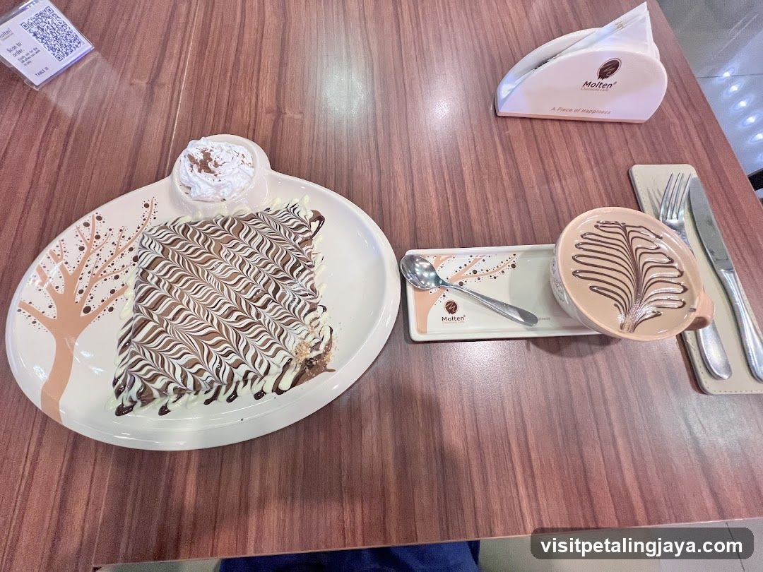 Dessert and Drink Set at Molten Cafe