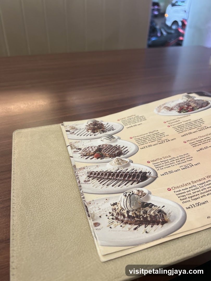 Waffle Menu Page
