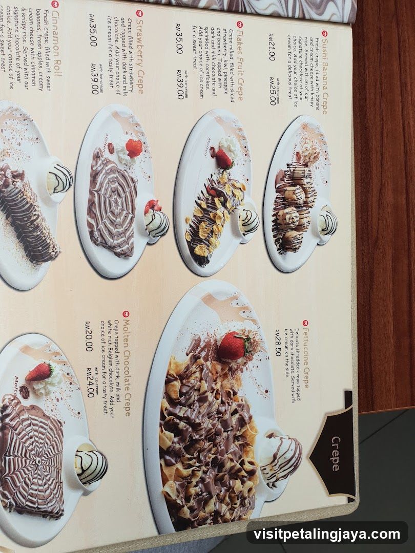 Crepes Menu