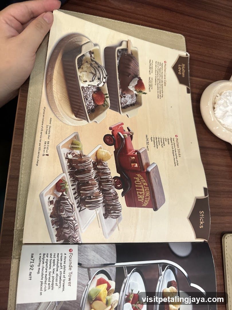 Dessert Menu Page