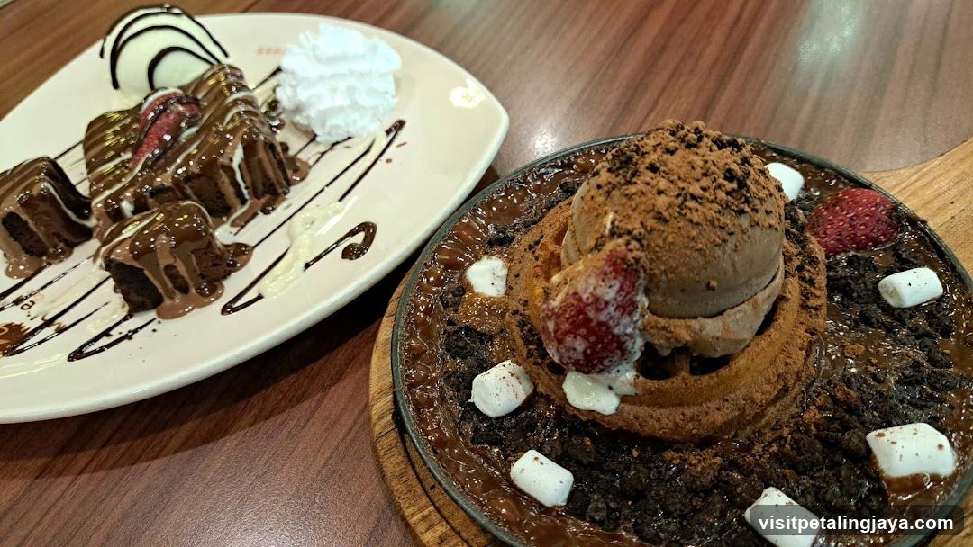 Chocolate Desserts on a Wooden Table