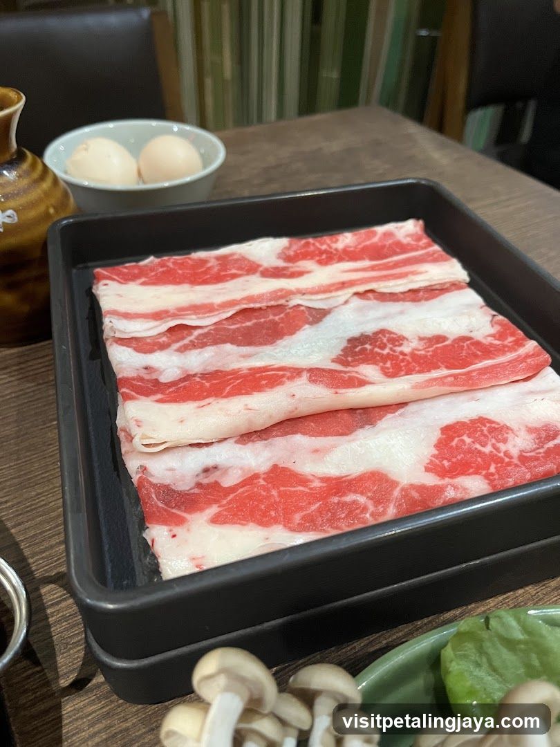 Raw Meat Slices on Tray