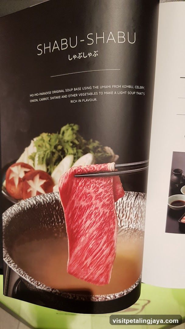 Shabu-Shabu Menu Page