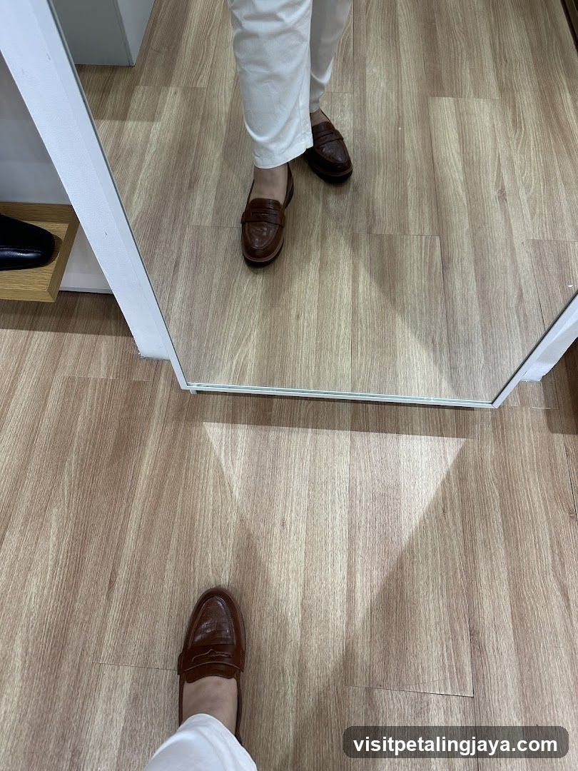 Brown Loafers in a Store