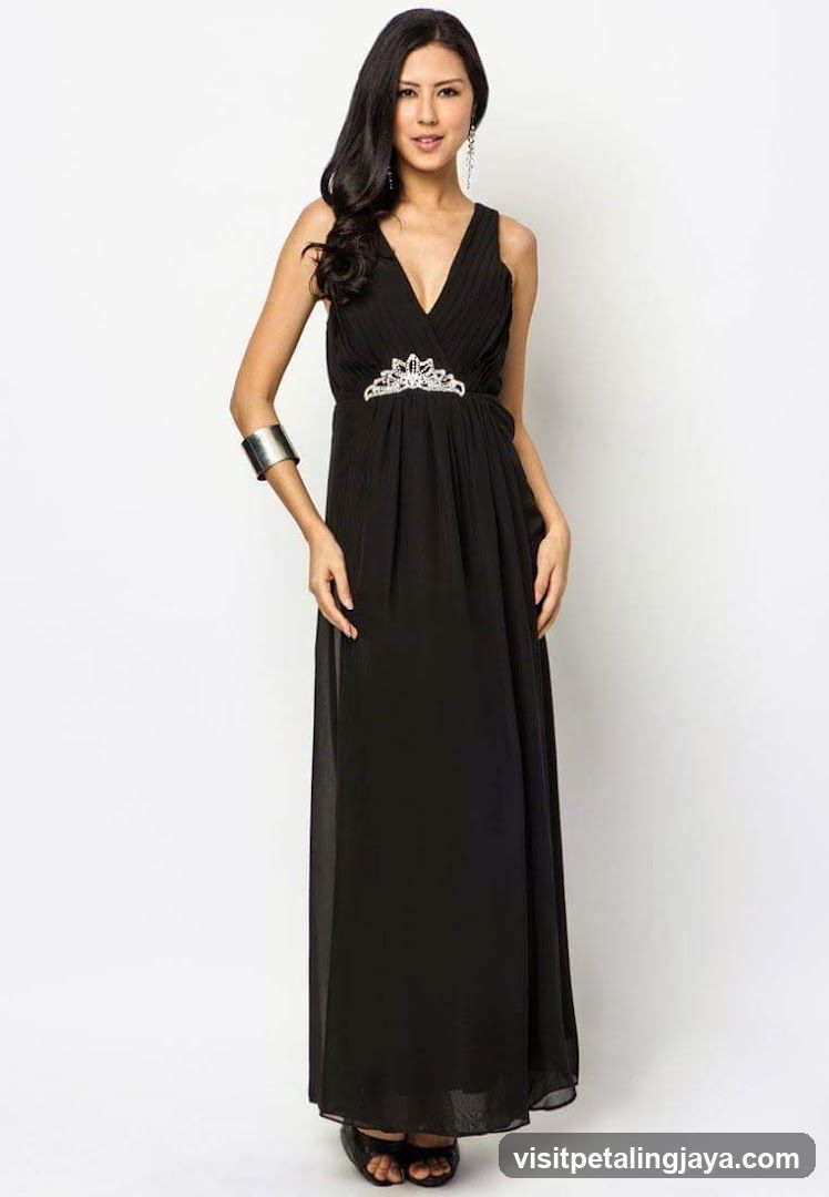 Woman in Black Gown
