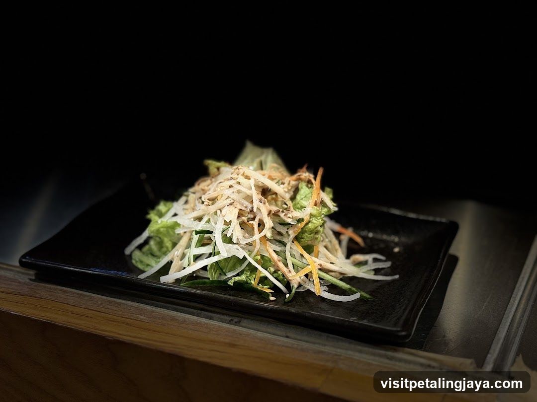 Salad Dish on Black Plate