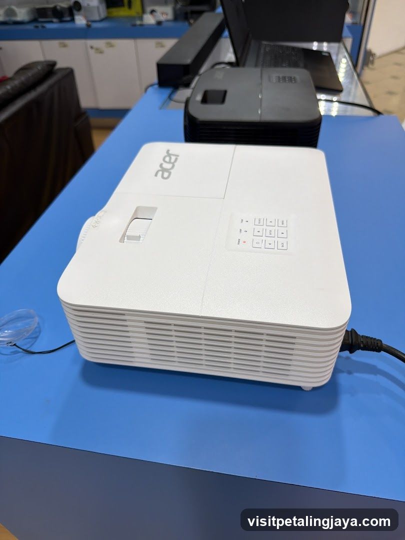 Acer Projector on Blue Counter