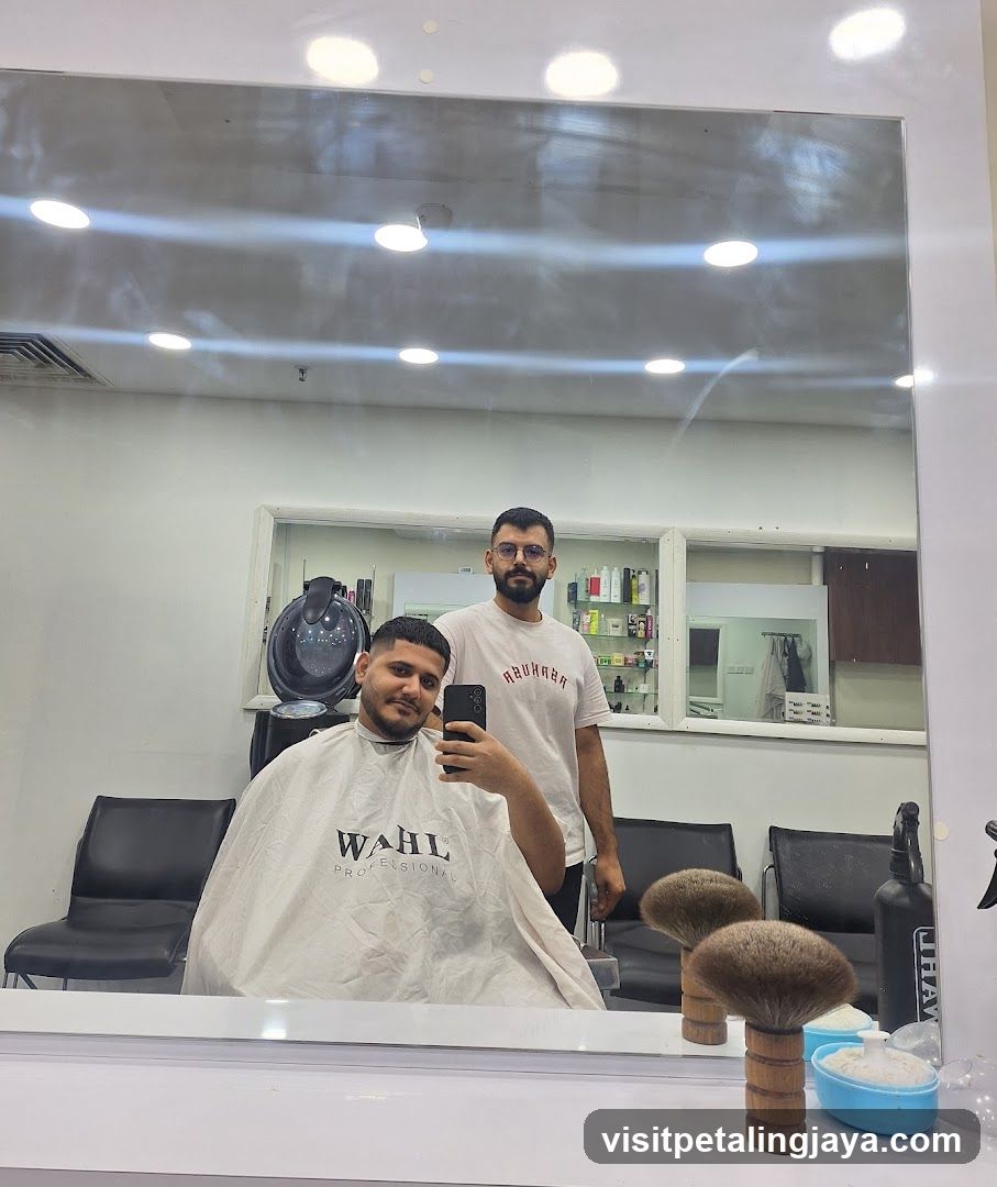 Barber Shop Interior Mirror Selfie