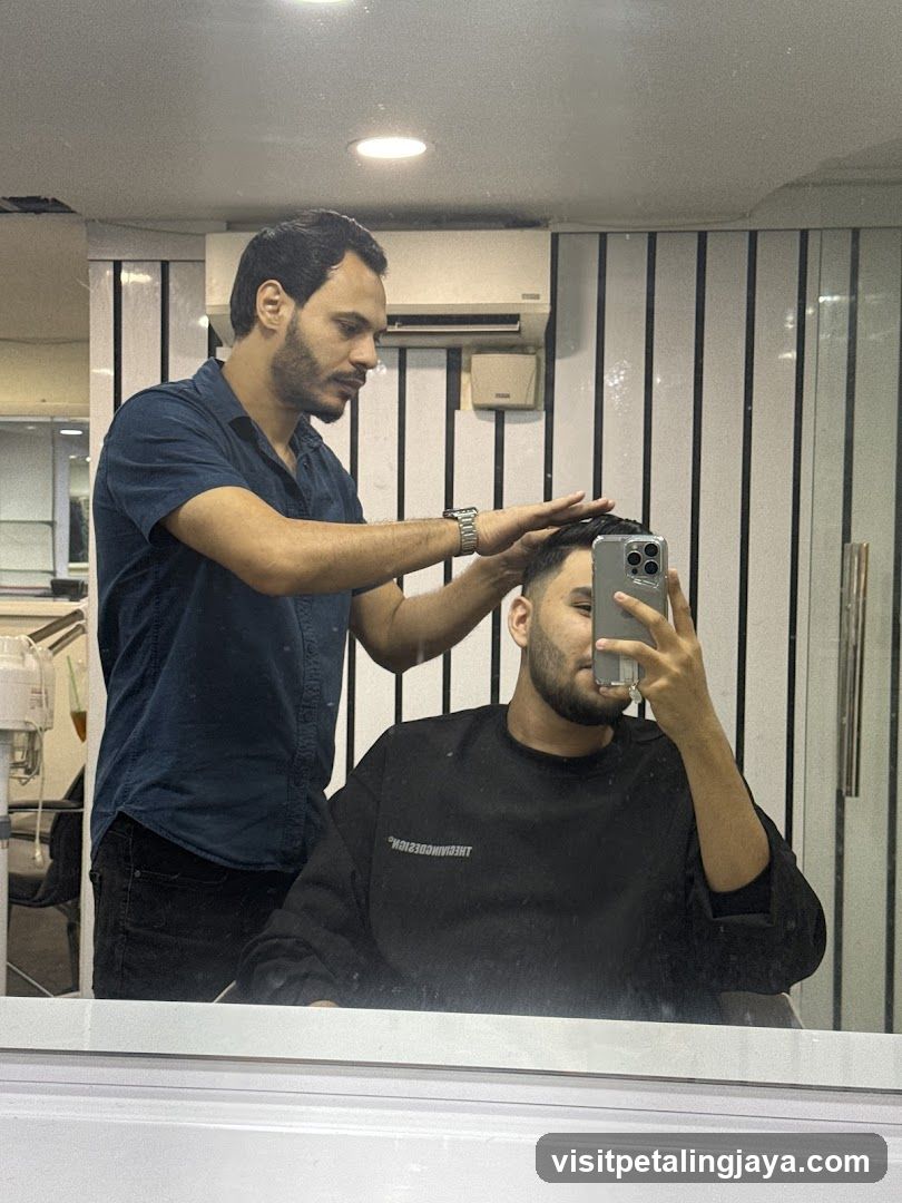 Barber Shop Interior Reflection