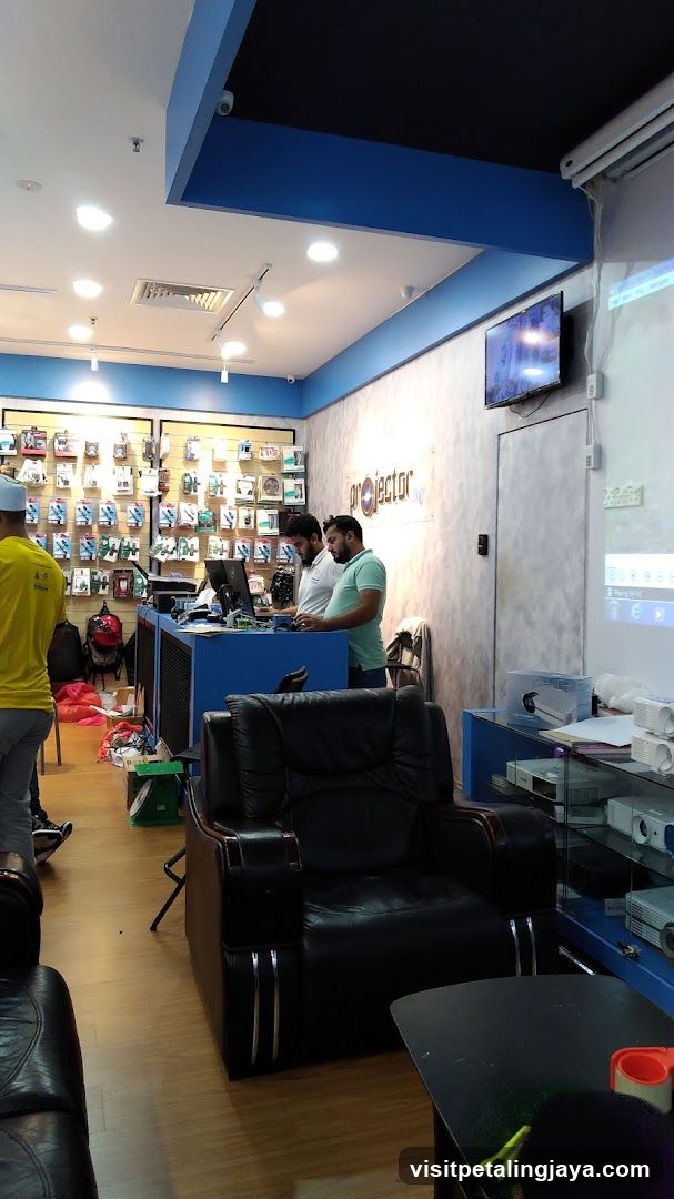Interior of a tech shop or service center