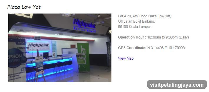 Plaza Low Yat Highpoint Electronics Store