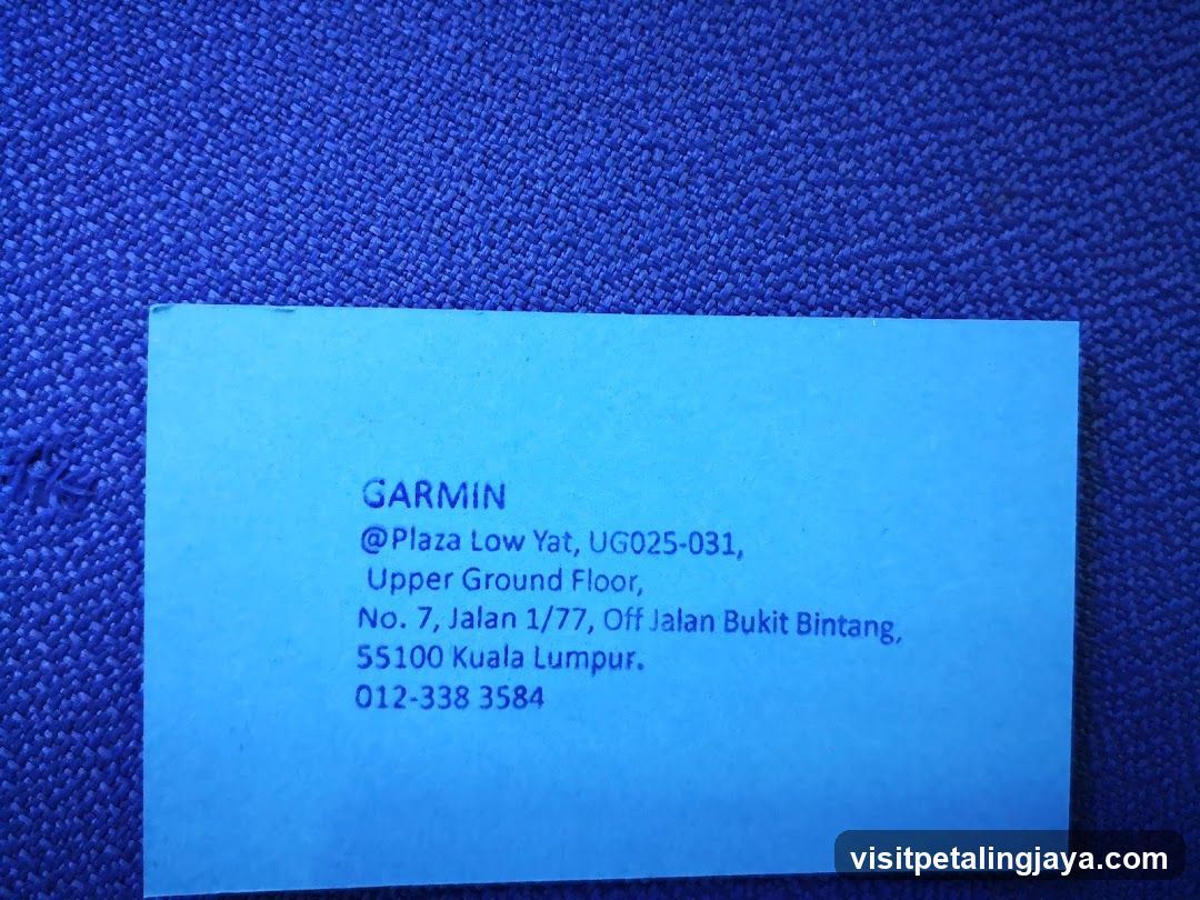 Garmin Business Card