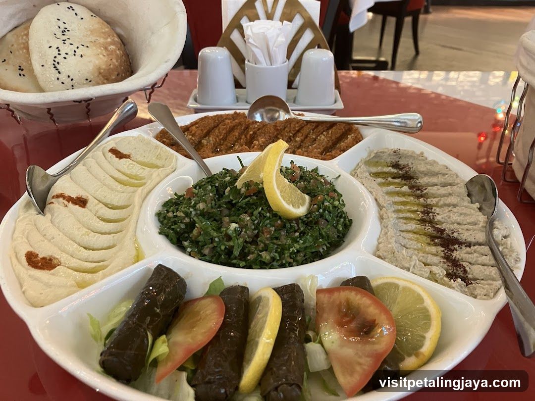 Mediterranean Platter with Hummus and Falafel