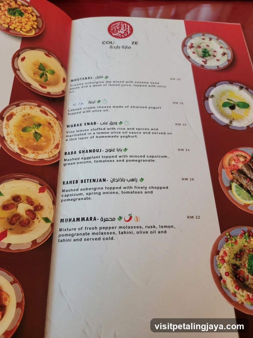 Coli Ze Menu Page